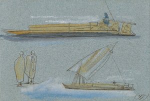 ナイル川のボート 作： Edward Lear